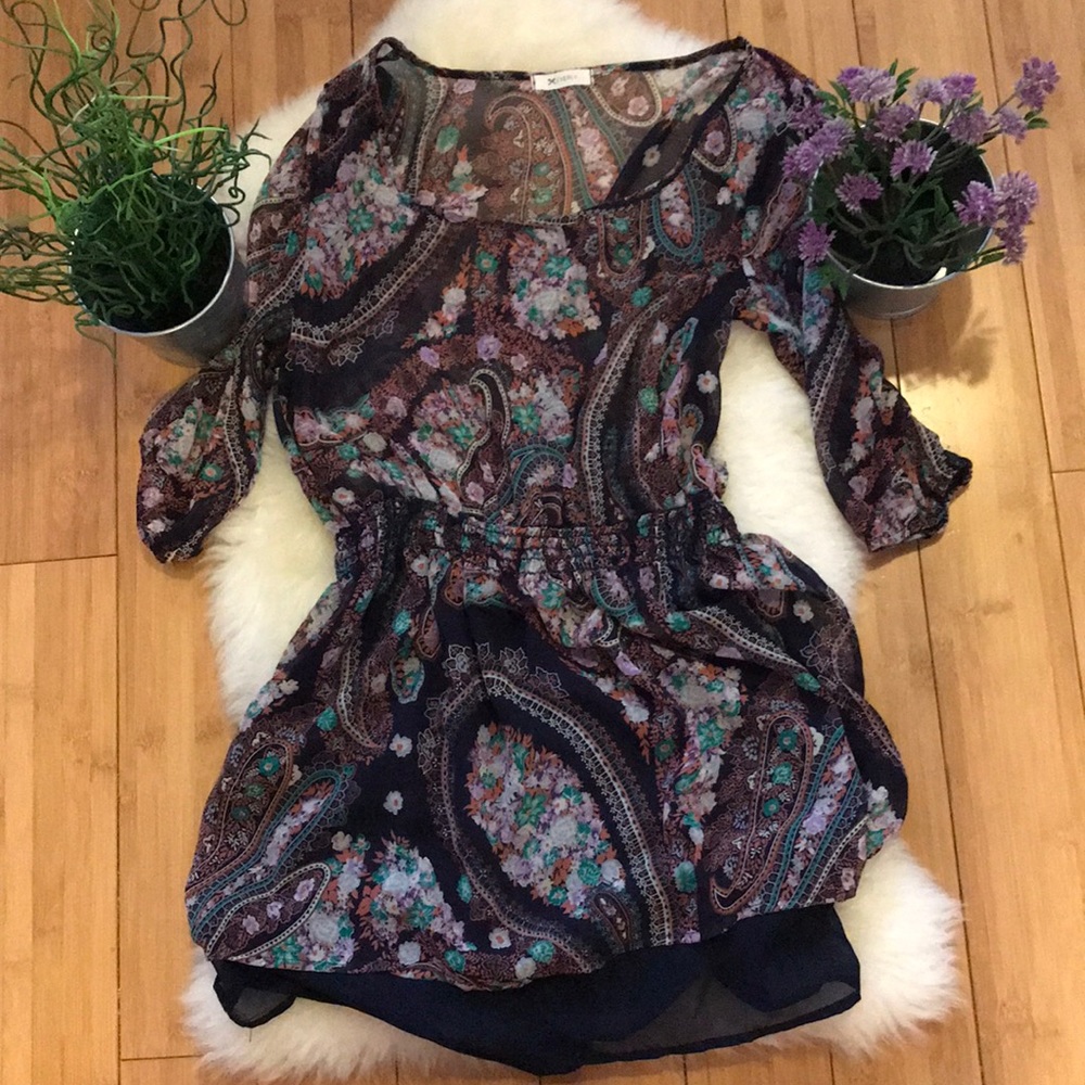 Evenly flowy paisley shirt.